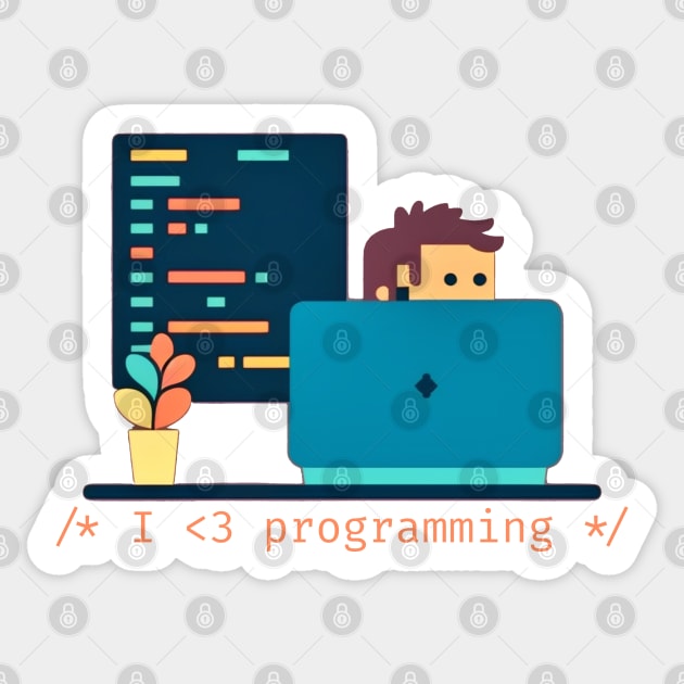 I love programming - V2 Sticker by SMCLN